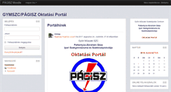 Desktop Screenshot of moodle.pagisz.hu