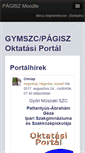 Mobile Screenshot of moodle.pagisz.hu