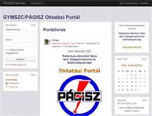 Tablet Screenshot of moodle.pagisz.hu